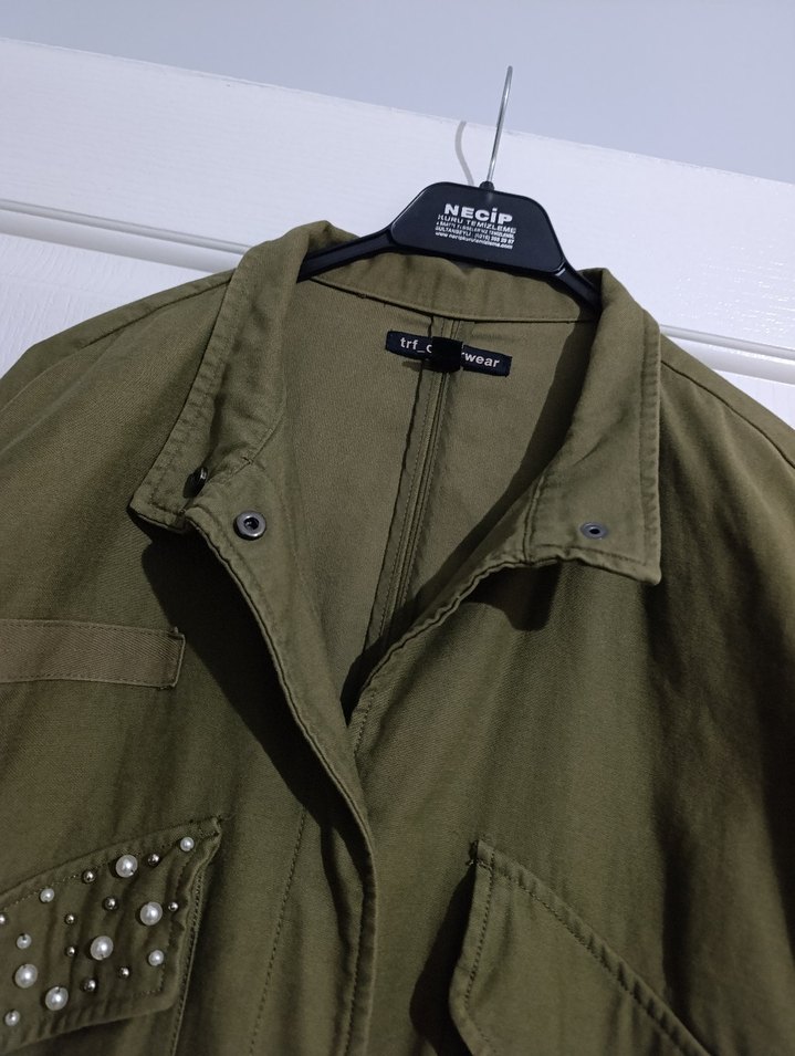 Düğmeli Yeşil Kadın Ceket - Görsel 4