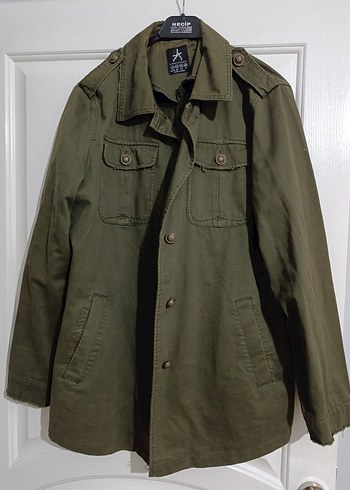 Düğmeli Haki Midi Kadın Ceket - Görsel 2