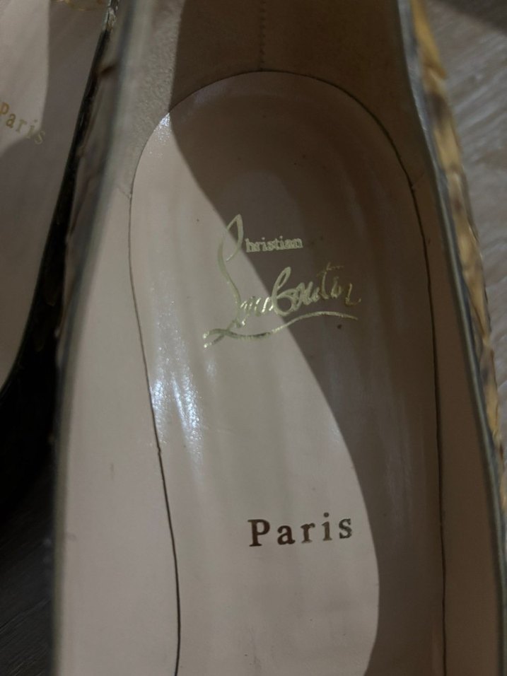 Bej Yılan Derisi Desenli Kadın Dolgu Topuk Stiletto - Görsel 3