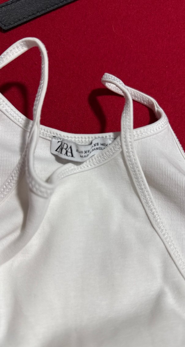 Zara Beyaz Askılı Bodysuit - Görsel 2