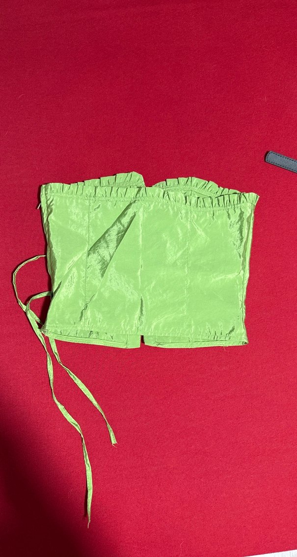 Yeşil Straplez Mini Büstiyer korse - Görsel 2