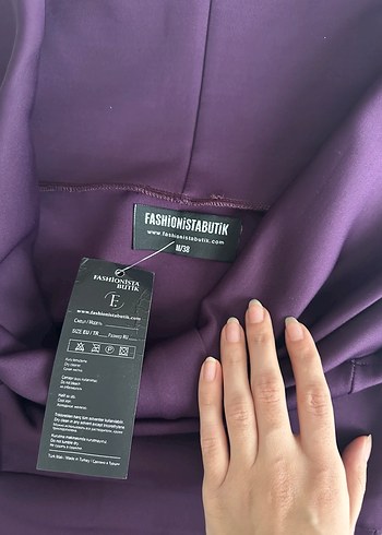 On Fashion Mor Straplez Uzun Abiye Elbise