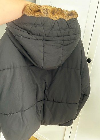 Zara Kahverengi Kürklü Kadın Kışlık Mont - Görsel 2