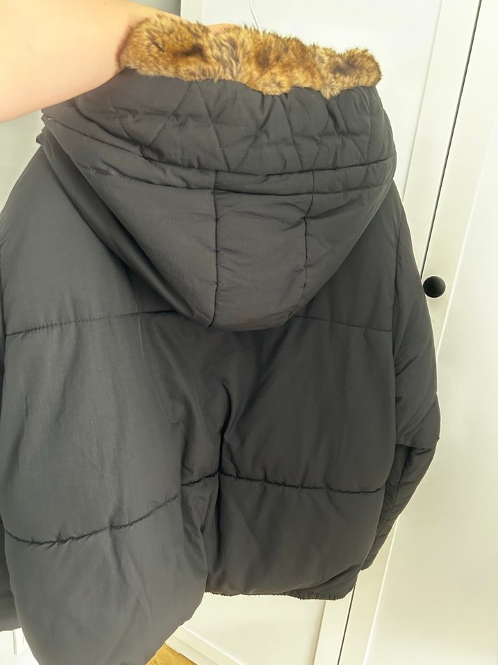 Zara Kahverengi Kürklü Kadın Kışlık Mont - Görsel 2