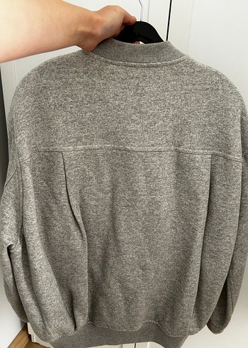 Gri Fermuarlı Kadın Bomber Ceket zara - Görsel 2