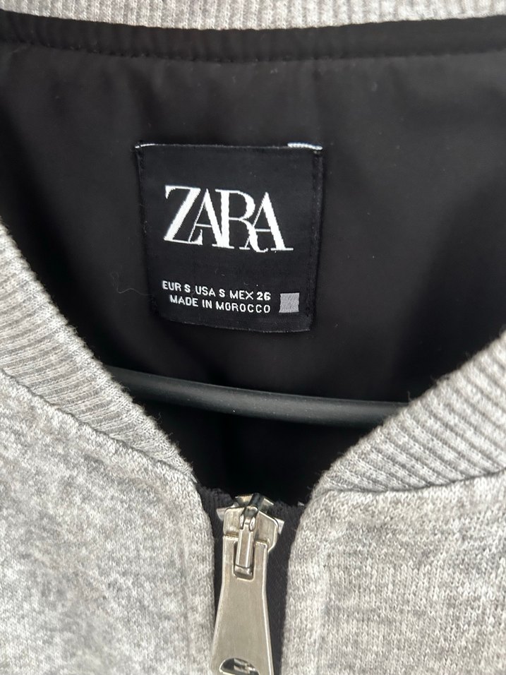 Gri Fermuarlı Kadın Bomber Ceket zara - Görsel 3