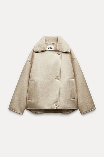 ZARA SUNİ KÜRKLÜ ASTAR DETAYLI CEKET