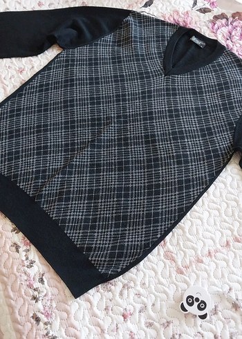 Pierre Cardin Abdullah Kiğılı XL Gri V Yaka Erkek Yün Kazak