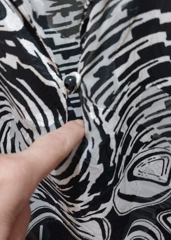 Pareo Şifon Deniz Elbisesi Yarı-Transparan Siyah Beyaz XL- XXL - Görsel 7