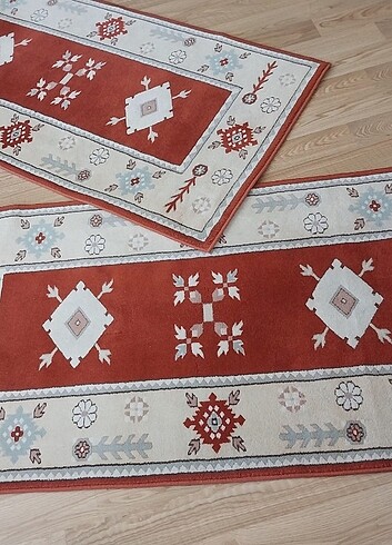 Yünser Hakiki Yün Halı Yolluk Takımı Üçlü Set - Görsel 12