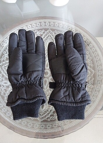 Siyah Kar Kayak Eldiveni Cırtlı İçi Polar Çocuk L beden - Görsel 6