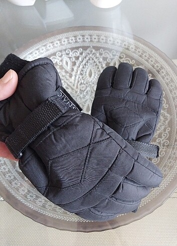 Siyah Kar Kayak Eldiveni Cırtlı İçi Polar Çocuk L beden - Görsel 7