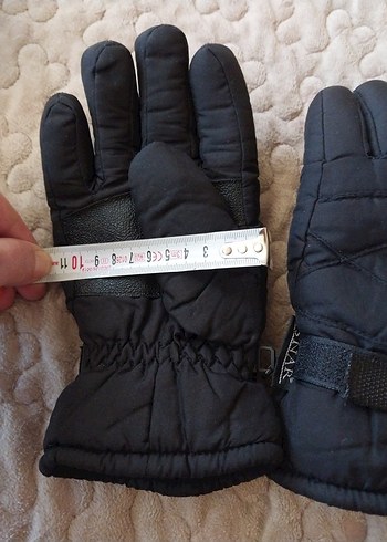 Siyah Kar Kayak Eldiveni Cırtlı İçi Polar Çocuk L beden - Görsel 10