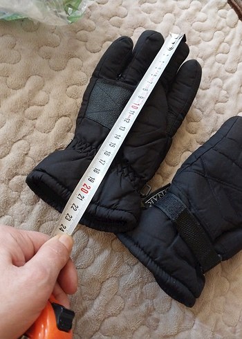 Siyah Kar Kayak Eldiveni Cırtlı İçi Polar Çocuk L beden - Görsel 9