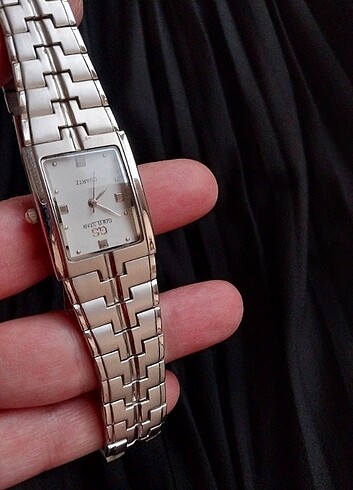 Beden GS Gold Star Vintage 18K Beyaz Altın Kaplama Saat