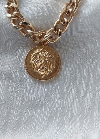 Aslan Burcu Gold Gurme Zincir Bileklik - Görsel 4