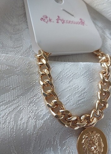 Aslan Burcu Gold Gurme Zincir Bileklik - Görsel 5