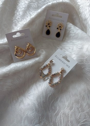 Uzun Mor Taşlı Kadın Küpe 1 adt - Görsel 3