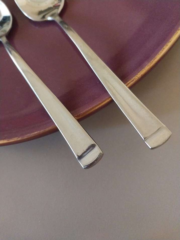 Parlak Gümüş 2'li Hisar Kaşık Çay Kaşığı - Görsel 2