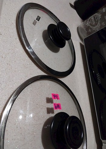 Siyah Kulplu Yeni Model Tencere Cam Kapak - Görsel 6