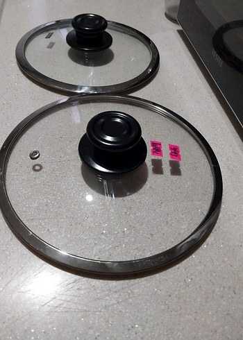 Siyah Kulplu Yeni Model Tencere Cam Kapak - Görsel 5