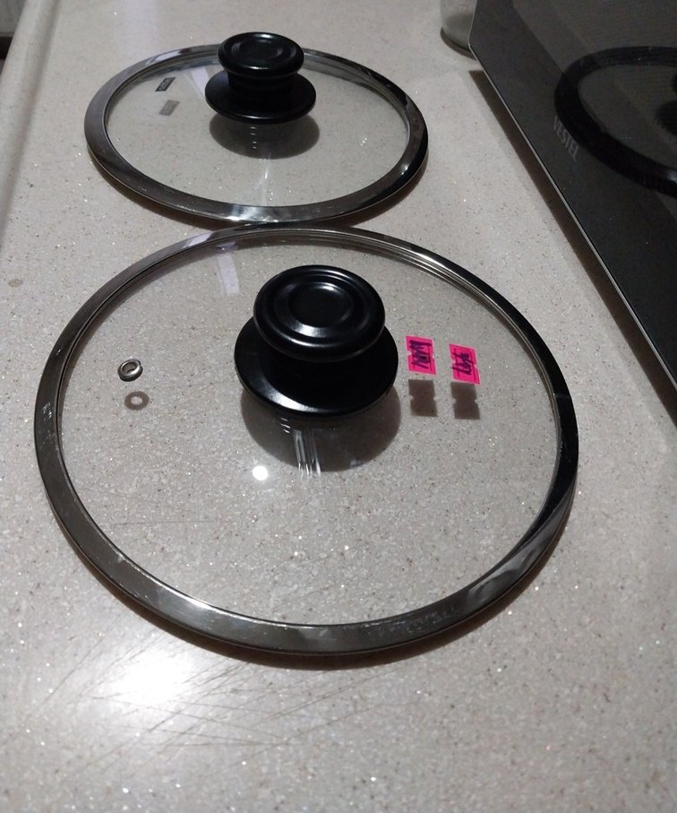 Siyah Kulplu Yeni Model Tencere Cam Kapak - Görsel 5