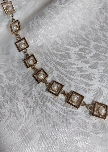 İncili zincir kolye 1 metre - Görsel 5