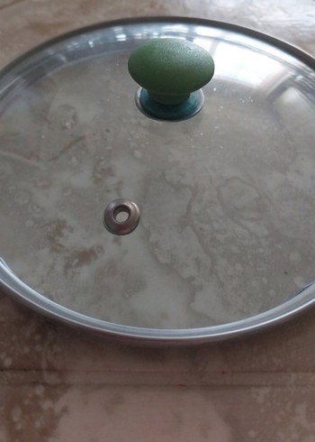 14 cm Yeşil Kulplu Kaçerola Tava Sosluk Tencere Kapağı Cam Kapak - Görsel 5