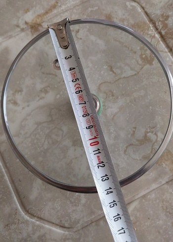 14 cm Yeşil Kulplu Kaçerola Tava Sosluk Tencere Kapağı Cam Kapak - Görsel 2