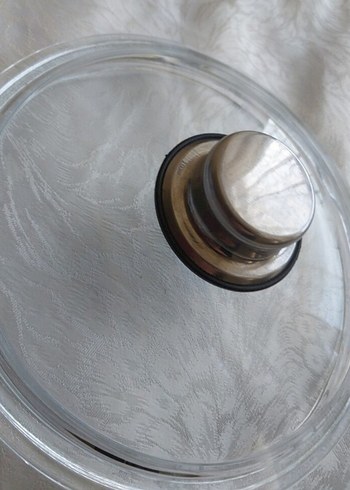 20 cm Cam Tencere Kapağı Metal Saplı Kapak - Görsel 3