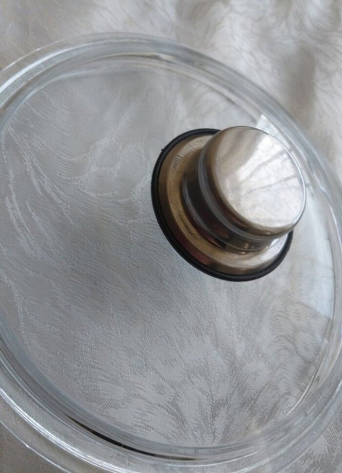 20 cm Cam Tencere Kapağı Metal Saplı Kapak - Görsel 3