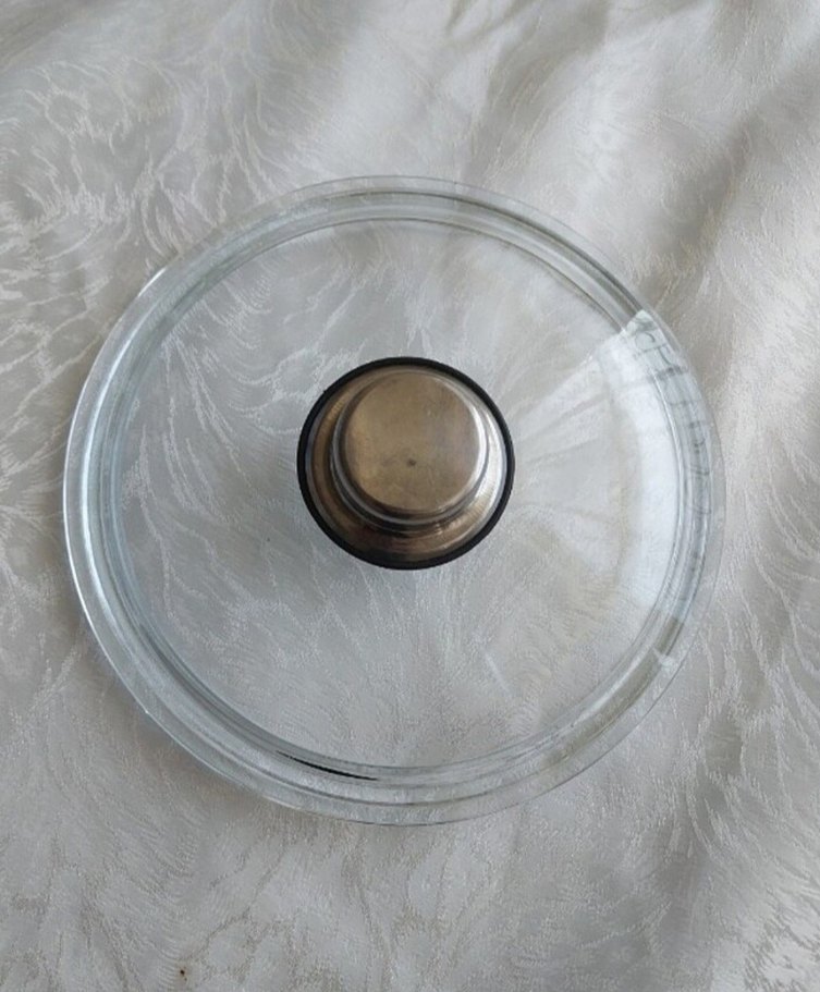 20 cm Cam Tencere Kapağı Metal Saplı Kapak - Görsel 5