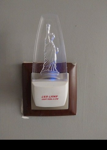 Mavi LED Lamba Akrilik Vintage - Minimalist Tasarım - Görsel 6