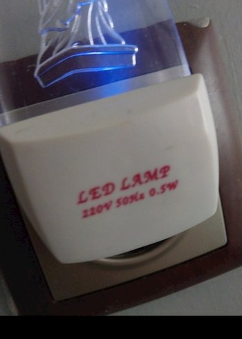 Mavi LED Lamba Akrilik Vintage - Minimalist Tasarım - Görsel 5