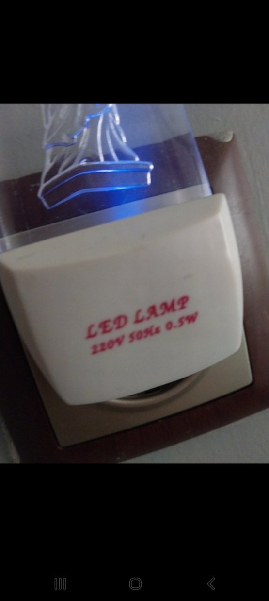 Mavi LED Lamba Akrilik Vintage - Minimalist Tasarım - Görsel 5