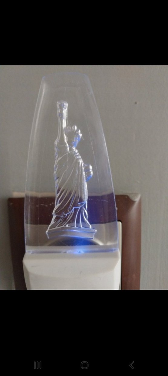 Mavi LED Lamba Akrilik Vintage - Minimalist Tasarım - Görsel 2