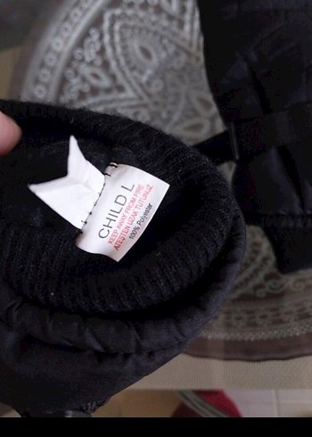 Erkek Çocuk Siyah Kar Kayak Eldiven L beden - Görsel 3