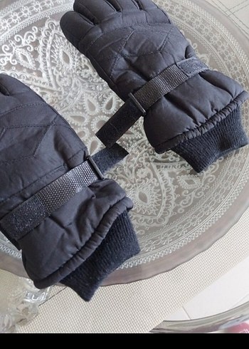 Erkek Çocuk Siyah Kar Kayak Eldiven L beden - Görsel 2