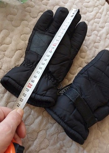 Erkek Çocuk Siyah Kar Kayak Eldiven L beden - Görsel 9
