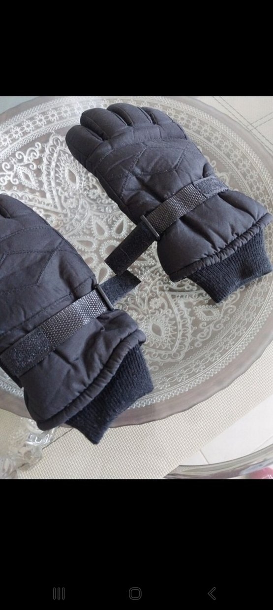 Erkek Çocuk Siyah Kar Kayak Eldiven L beden - Görsel 2