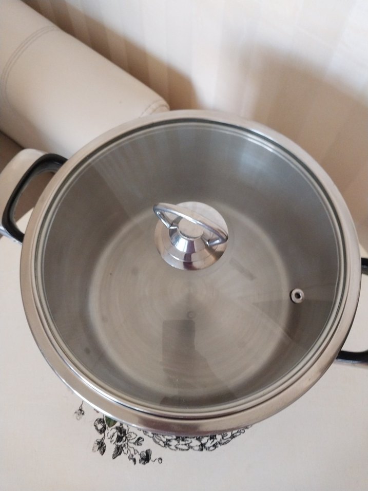 Cam Kapak Paslanmaz Tencere 24x14 cm Bilge Çelik Çift Taban - Görsel 3