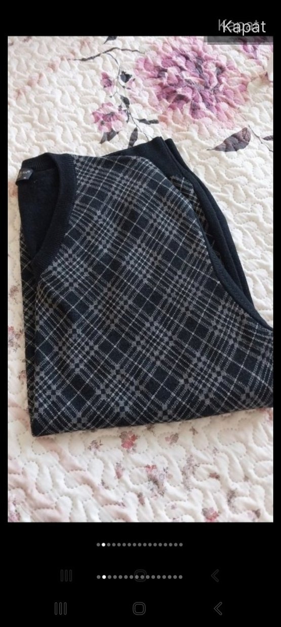 Abdullah Kiğılı V Yaka Triko Yünlü Erkek Kazak - Görsel 5