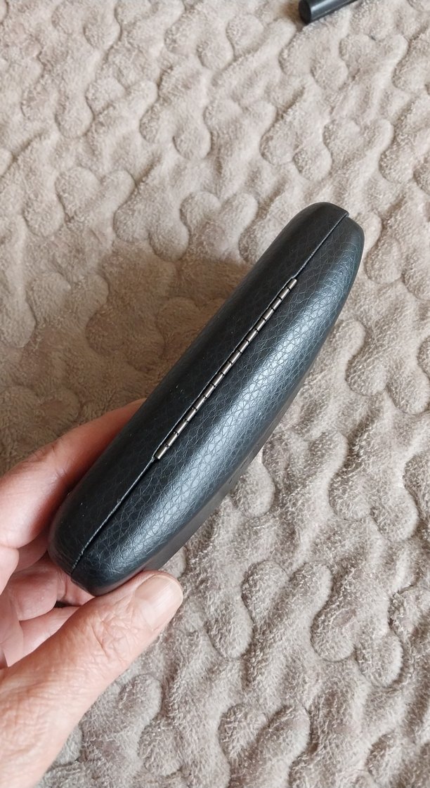 Siyah Verdure Deri Görümümlü Gözlük Kutusu - Görsel 4