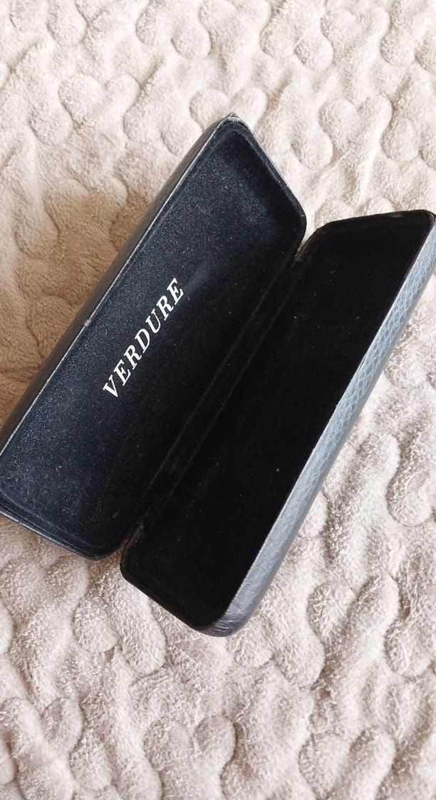 Siyah Verdure Deri Görümümlü Gözlük Kutusu - Görsel 5