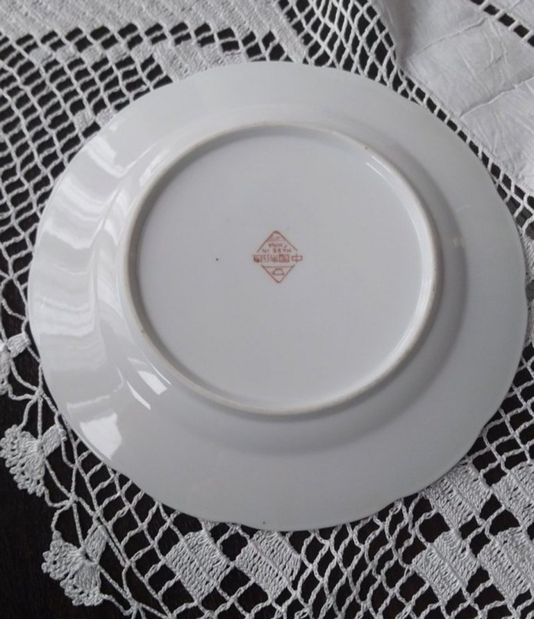 Antika Pastel Çiçek Desen İnce Porselen Tabak Seti Pasta Takımı - Görsel 2