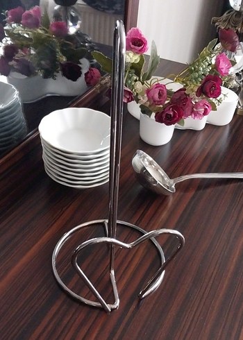 Kalp Formunda Paslanmaz Krom Çelik Kağıt Havluluk - Görsel 2