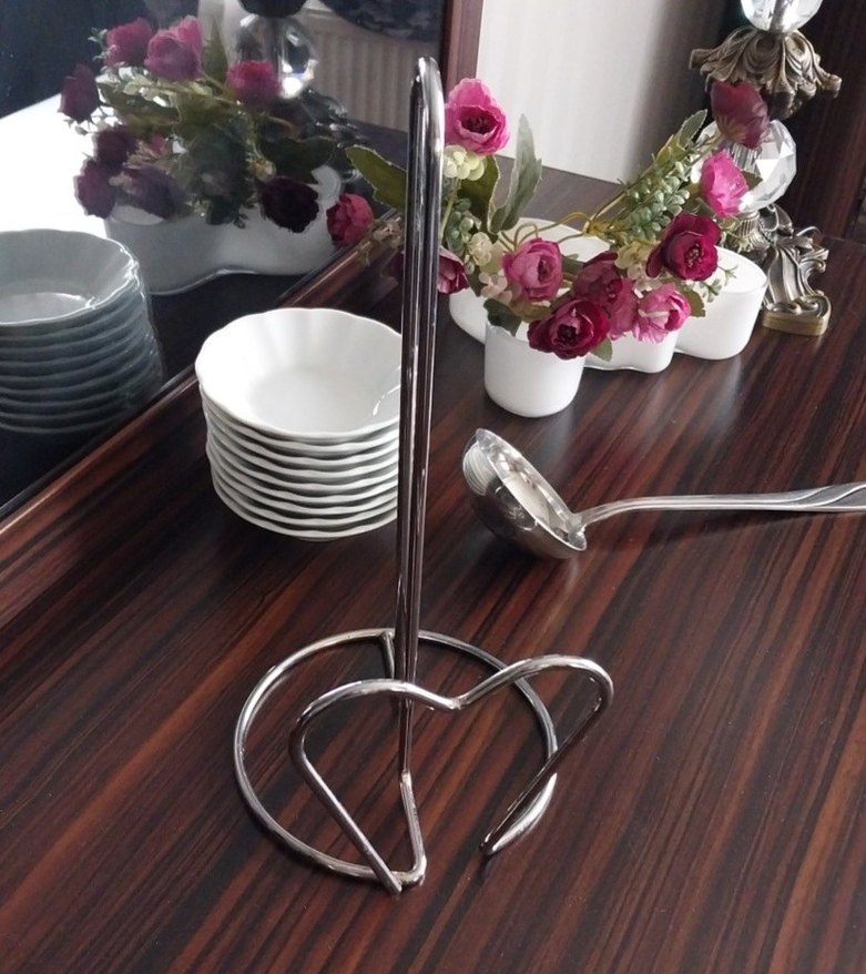 Kalp Formunda Paslanmaz Krom Çelik Kağıt Havluluk - Görsel 2