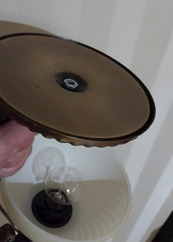 Antik Tarz Ofis Pirinç Masa Lambası Prinç Abajur Çalışma Lamba - Görsel 9