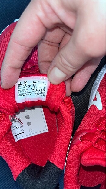 23 Beden kırmızı Renk Nike bebek ayakkabı