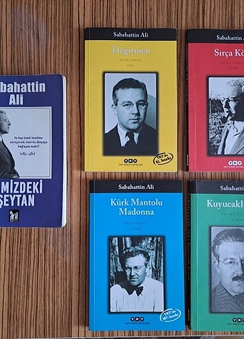 5 adet Sabahattin Ali kitabı